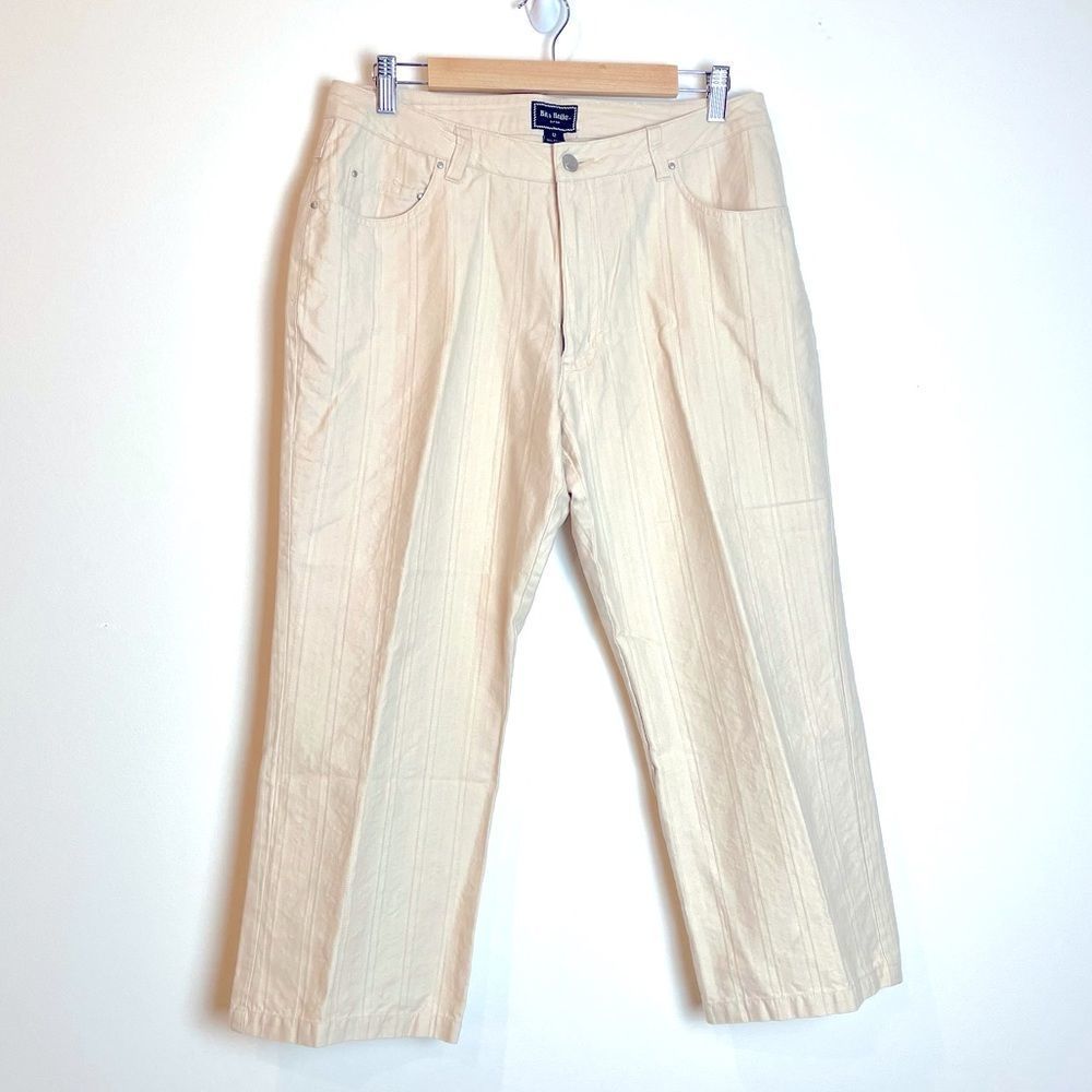 Bit & Bridle Womens Cropped Pants Beige Size 12